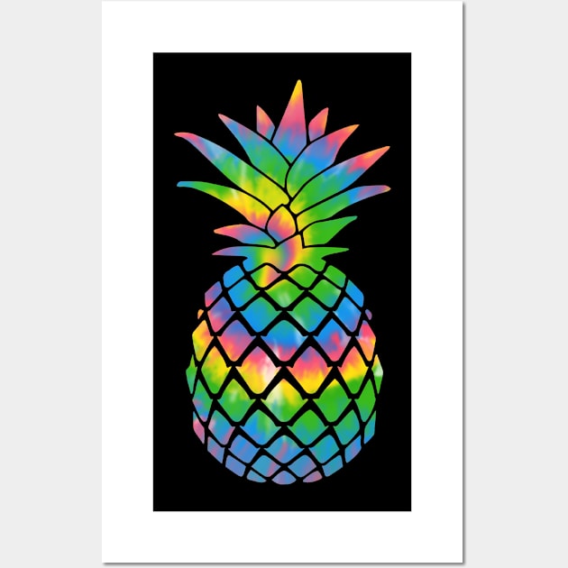 TieDye Iridescent Pineapple Wall Art by Aekasit weawdee